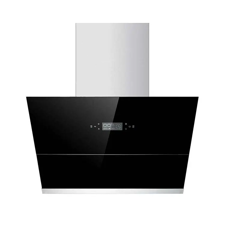 2019 New product black tempered glass with remote control kitchen range hood