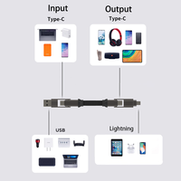 Gantungan Kunci 4-in-1 (2-in-2), kabel pengisi daya Super multifungsi 60W 100W, kabel penguncian magnetis