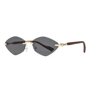 Nuevas Gafas de Sol Cat Eye para Mujer, Montura Metálica Sin Marco, Protección UV400, Lentes Degradadas Tipo 3, Número de Pieza 6092 - Product Image 1