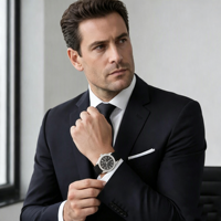 Montre automatique pour homme en acier inoxydable, OEM ODM, logo personnalisé, marque privée, mouvement mécanique à remontage automatique, fournisseur d'usine, vente en gros