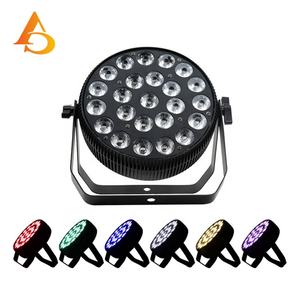 Luz LED Par de Aluminio 24x18w con Control DMX512 RGBWA UV 6en1 para Fiestas y Teatro - Product Image 1