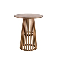 Table de bar ronde en bois de style nordique, idéale pour appartement, maison, événementiel ou extérieur – Meilleure vente