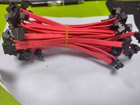 Cable de Alimentación SATA Rojo de 7 Pines a 7 Pines, Macho a Macho
