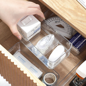 Transparent Acrylic <b>Drawer</b> Organizer Rectangular Stackable Office Desk <b>Storage</b> <b>Box</b> For Utensils And Cosmetics - Product Image 4