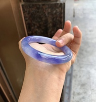 [Produttore Originale] Bracciale Circolare Regolare da Donna in Giada Naturale Autentica di Tipo Ghiaccio, Certificato Myanmar