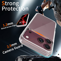 Coque de protection antichoc transparente de haute qualité pour iPhone 18 17 Pro Max, anti-rayures, anti-jaunissement, personnalisable