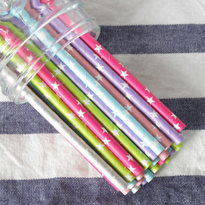 Joinhot Colorful Star Paper Straws Disposable Biodegradable For Parties - Product Image 4