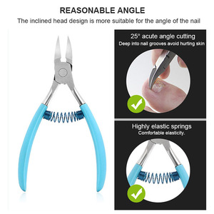 전문 헤비 듀티 자란 큐티클 니퍼 스테인레스 스틸 매니큐어 관리 도구 트림 네일 커터 가위 남성과 여성을위한 - Product Image 3