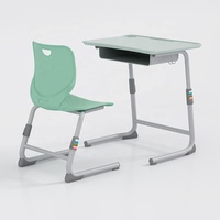 Ensembles de chaises et de bureaux en aluminium pour étudiants universitaires en gros pour le mobilier scolaire