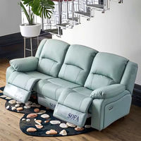 Canapé-lit électrique modulaire de luxe moderne en cuir, confortable, doux, pliable, extensible, convertible pour salon, haute élasticité