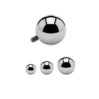 Polissage miroir titane fileté dermique Labret Piercing Tops bijoux boules