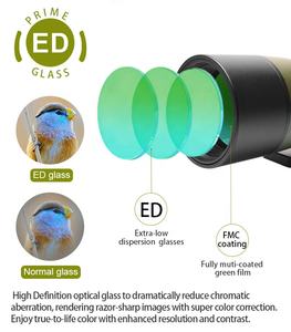 80mm FMC 녹색 코팅 줌 무색 굴절 망원경 질소 채워진 스트레이트 스포팅 범위 20-60x80 삼각대 - Product Image 6