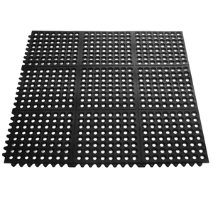Kingrubber KM104 Tapete de <span class=keywords><strong>Goma</strong></span> Antideslizante Ligero y Encajable de 3 Pies por 3 Pies para Uso Comercial, Industrial y Marino - Product Image 1