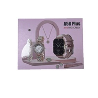 Montre connectée A58 Plus pour femme, modèle exclusif, best-seller transfrontalier, avec fonction d'appel et suivi de la fréquence cardiaque