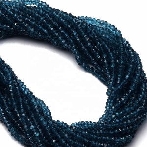 Cuentas Redondas Facetadas de Topacio Azul Londres Natural de 5 mm, Calidad Increíble, Piedras Preciosas Semipreciosas Sueltas para la Fabricación de Joyas al por Mayor - Product Image 1