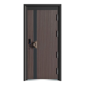 Porte d'entrée double Skyland de style français en bois avec pivot en fer forgé et matériaux en fibre de verre et acier - Product Image 5