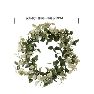 Corona de Eucalipto Artificial CallaFloral, Blanca y Verde, de PVC, para Decoración de Bodas, Varios Tamaños, Decoración del Hogar - Product Image 4