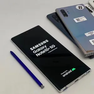 Orijinal süper ucuz 6.4 inç hızlı şarj 4000 mAh pil kapasitesi için kullanılan galaxy not 10 + jenerik cep telefonu