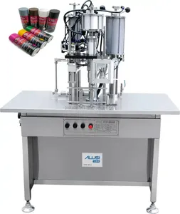 Manual/automatic Paint Gas oxygen fresh air spray cans aerosol filling machine for oil spray