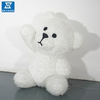 Poupée en peluche gonflable personnalisée ragdoll ours blanc mascotte ours dessin animé publicité gonflables