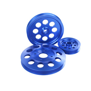 Aluminum Alloy V-Belt <b>Pulley</b> 1 Groove Blue Purple For Nissan GTR BNR32 RB26DETT RB20 RB25 Customizable OEM Part Number 6871 - Product Image 2