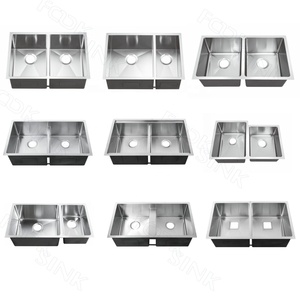 Cao cấp SUS304 thép không gỉ chìm thương hiệu undermount nhà bếp chìm đôi bát bồn rửa căn hộ thông minh rửa lưu vực Rau - Product Image 5