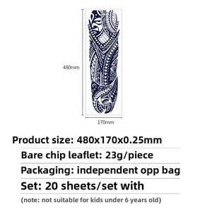 Adesivi per Tatuaggi Temporanei a Tema Erbe e Colori Artistici, Impermeabili e Resistenti al Sudore, Design Moderno e Semplice per Body Art - Product Image 4