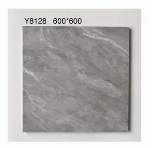 600X600 Stock Villa Semen Lihat Abu-abu Matte Porcelanato Tile Matte Finish Permukaan Non Slip Porselen Lantai Kamar Mandi Ubin - Product Image 1