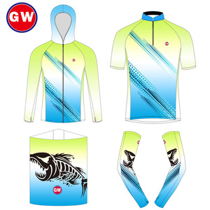 ชุดตกปลา Guangwei เสื้อฮู้ดแขนยาว เสื้อเจอร์ซีย์แขนสั้น ปลอกแขนกันแดด UPF 50 ระบายอากาศ แห้งเร็ว สำหรับผู้ชาย ฤดูร้อน - Product Image 1
