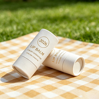 Tube en papier écologique personnalisé pour baume à lèvres, déodorant stick, rouge à lèvres, emballage cosmétique biodégradable