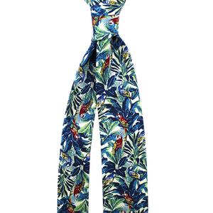 Chine mince maigre hommes mode cravate monde merveilleux Jungle fleurs Animal langue intelligente rhétorique oiseau soie impression perroquet cravates - Product Image 3