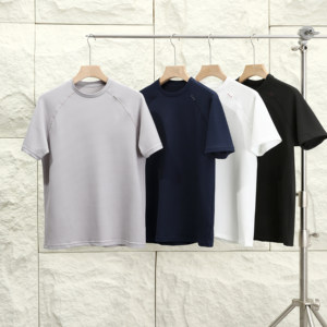T-shirt personnalisé en nid d'abeille 3D, séchage rapide, soyeux, extensible, frais, col rond, décontracté, sport, manches courtes pour homme - Product Image 1