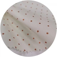 Tissu à paillettes imprimé en popeline de coton 100 à pois pour jupes longues