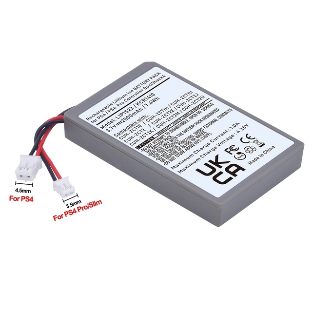 7.4v 2000mah Replacement Wireless Dual Shock Controller Battery Compatible PS4 Slim Pro CUH-ZCT1E CUH-ZCT2