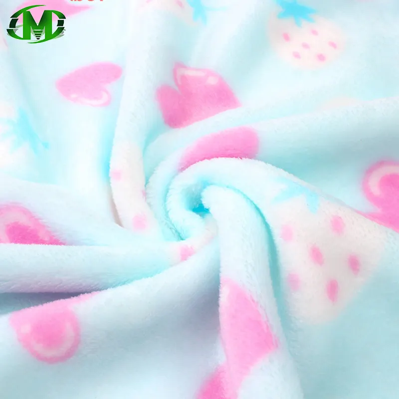 MUSA High Quality Soft Polyester Custom Digital Printed Minky Fabric For Baby Blanket