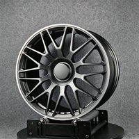 Nuevas Llantas de Aleación Forjadas de Alto Rendimiento con Diseño Multirradio Fluido de 17-21 Pulgadas, Monobloque Color Gris Metálico con Borde Plateado, Estilo Deportivo