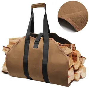 حقيبة قماشية مشمع بجودة عالية, حقيبة قماشية مشمع ، مضادة للماء ، حقيبة كبيرة ، حامل الحطب ، حقيبة حمل