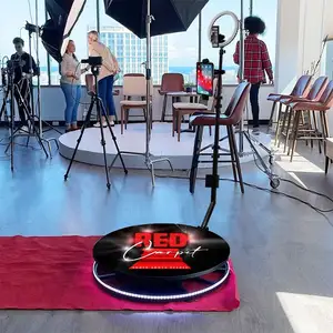 Fabricantes de 360 foto booth de vidrio máquina de tamanho médio para festas 80cm