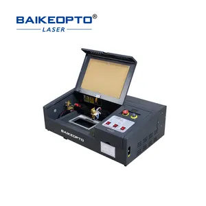 Mesin Ukir Laser Benchtop Co2 3020 Elektrik 40W untuk Bowlder/Kayu/Kristal/Kertas/PVC/Stempel