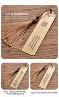 Set de Regalo Empresarial de Lujo: Cuaderno con Cubierta de Cuero, Bolígrafo de Madera Maciza y Marcapáginas con Borla de Latón, Kit con Logotipo Personalizado