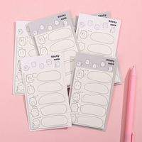 Ensemble de notes autocollantes, fournitures scolaires, blocs-notes autocollants mignons Kawaii, papeterie créative