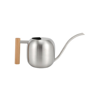 Arrosoir à long bec double orifice avec poignée en bois, débit d'eau réglable, capacité 1L/1.2L, portable pour l'entretien des plantes de jardin et à domicile - Product Image 5