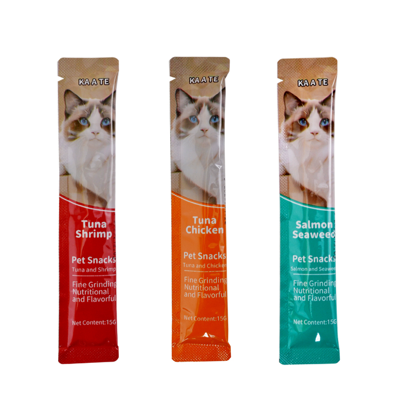 Best-selling Cat Creamy Bars Stick Treats In Pouch Wholesale Bulk Cat Wet Food Cat Treat Food