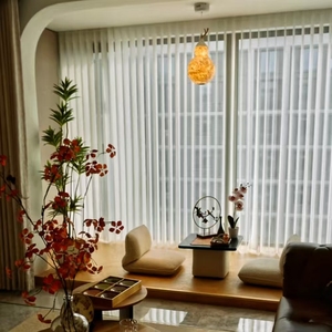 Persianas Verticales Eléctricas de Fantasía, Venta Directa de Fábrica, Cortinas Inteligentes para Ventanas Francesas, Sala de Estar, Dormitorio, Diseño de Llama - Product Image 1