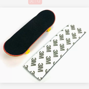 Ruban antidérapant pour skateboard à doigts, noir, 105*35mm, en PU et mousse, pour fingerboard, vente en gros - Product Image 5