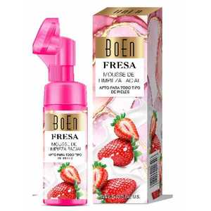 Espuma Limpiadora Facial Profunda de Fresa BOEN Modelo México PH-67 Vegano a Base de Aceite con Aminoácidos y Glicerina para el Tratamiento del Acné y Limpieza de Poros - Product Image 2