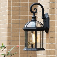 Applique murale extérieure LED en aluminium étanche de style antique européen E27, lampe murale vintage