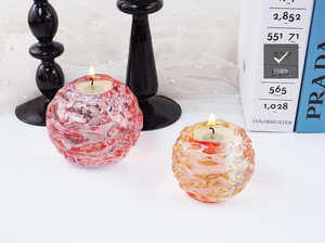 Cristal Goutte Colle Résine Époxy Hockey Sur Glace Bougeoir Sphère Irrégulière Aromathérapie Bougeoir Miroir Silicone Moule - Product Image 5