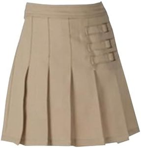 Meisjesschool Skort In Kaki Of Marineblauwe Meisjes Geplooide Rok Skort Rok Meisjes Verstelbare Taille Geplooide Aan De Voorkant - Product Image 2