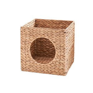 Eco-Friendly Modern Rectangle Natural Water Hyacinth Handwoven Waterproof Pet <b>Bed</b> Cage Breathable Fiber <b>Box</b> Vietnam Wholesale - Product Image 1